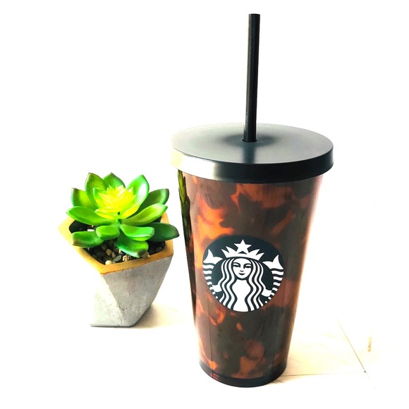 Starbucks Tortoiseshell 16 OZ Tumbler NWT Black - Picture 2 of 6